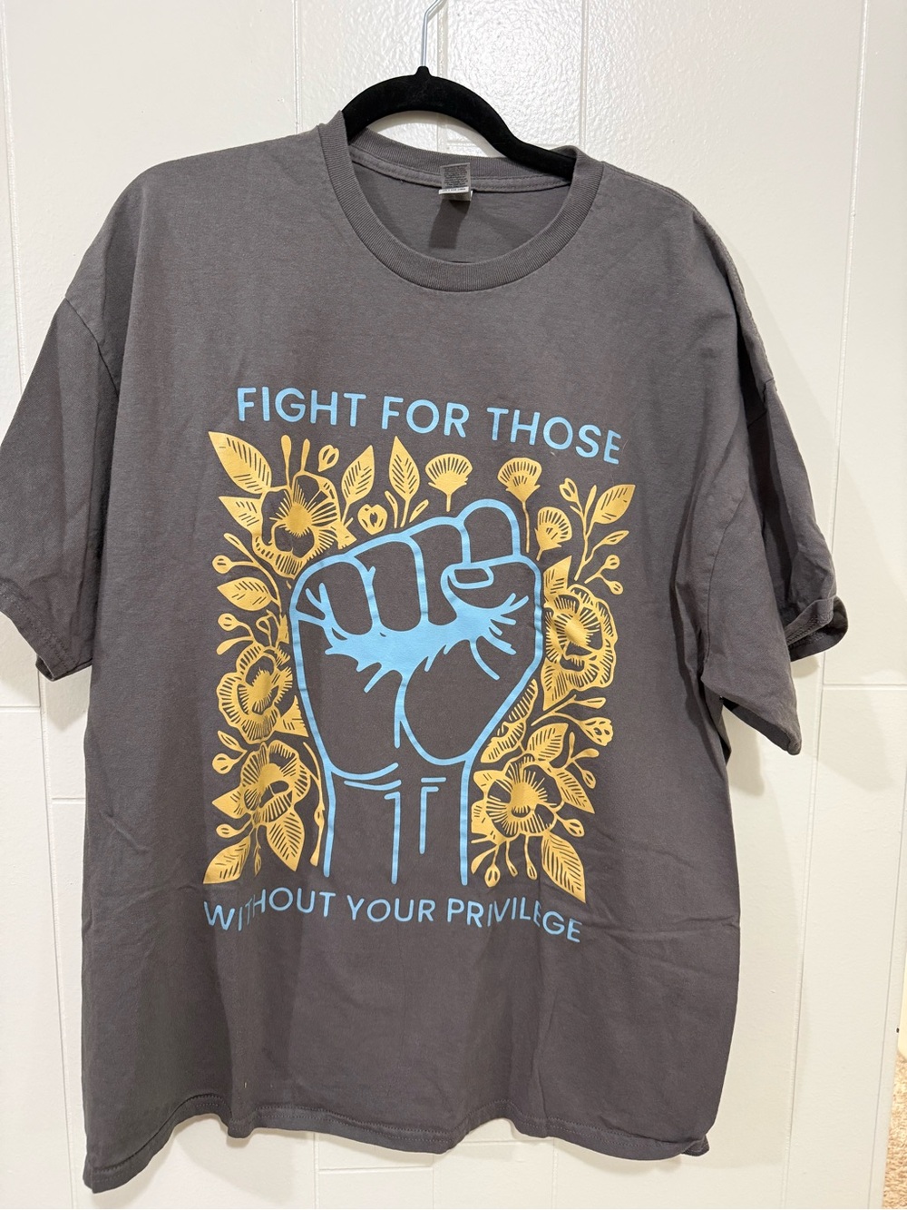 Fight For Those Graphic Tee - Charcoal